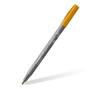 STAEDTLER Rotuladores de caligrafía Pigment, color ocre dorado, punta de caligrafía de 2,00 mm, tinta pigmentada, resistente al agua, 10 rotuladores en estuche de cartón, 375-16