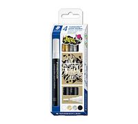 STAEDTLER - Rotuladores Paint Marker Trazo 2,4 mm Estuche de 4 Unidades. Colores Surtidos