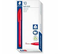 Staedtler Set de Bolígrafos Ball 4320 Rojo 1 mm (100 Unidades)