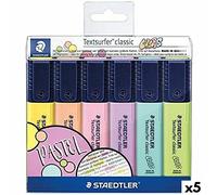 STAEDTLER Set de Marcadores Fluorescentes Textsurfer Classic Pastel Pastel (5 Unidades)