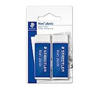 Staedtler Soft 526 50 BK2D. Gomas de borrar de color blanco. Blíster con dos unidades.