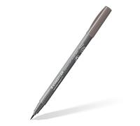 Staedtler Soft Brush Pen Pigment Arts, Medium warmgrau -Softe Pinselspitze für besonders Varienbreite Linienbreigen, pigmentierte Premium-Zeichententusche, wasserdicht brush pen Einstift 372-84