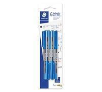 Staedtler Stick 430 Ballpoint Pen - Blue | Con capuchón y clip; el sistema de compensación de presión evita que se derrame - fiable - N.º de art. 430M3BK6D