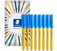 STAEDTLER Stick 430F - Bolígrafo de punta fina de 0,3 mm, paquete de 20,32 cm, color azul