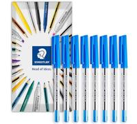 STAEDTLER Stick 430M - Bolígrafo de punta media de 0,5 mm, paquete de 20,32 cm, color azul