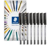 STAEDTLER Stick 430M - Bolígrafo de punta media de 0,5 mm, paquete de 20,32 cm, color negro