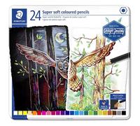 Staedtler Lápices de colores 149C M24 Super suaves Multicolor Caja metálica 24 piezas