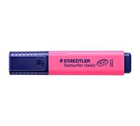 Staedtler Textsurfer 36423 - Rotulador fluorescente (compatible con tinta de impresora, punta de 4,7mm, línea de 2,5 mm, 10 unidades), color rosa
