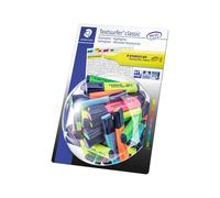 Staedtler Textsurfer Classic 364 expositor de 100 marcadores fluorescentes, punta biselada 1-5 mm, secado rápido, colore