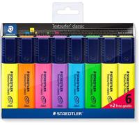 Staedtler Highlighter Textsurfer Assorted Colors (6+2)