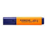 STAEDTLER Textsurfer Classic 364 Subrayadores - naranja, pack 10 | Punta biselada 1-5 mm, depósito de tinta, INK·JET SAFE - recargables - Art.-Nr. 364-4