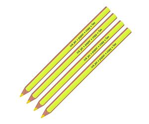 Staedtler Textsurfer Dry Highlighter Pencil 128 64 Drawing for Writing Sketching Inkjet,paper,copy,fax(pack of 4) (Yellow 4 Pencils) by Staedtler