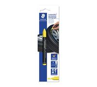Staedtler Tiza universal permanente para neumáticos Lumocolor Omnigraph 236, para marcas opacas en superficies oscuras, resistente al agua, color amarillo, 236-1 BK-1