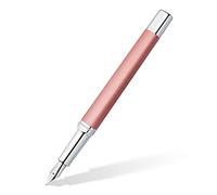STAEDTLER Triplus 474 F20-3 - Pluma estilográfica (carcasa metálica en forma triangular ergonómica, plumín de acero F, con cartucho en color de tinta azul)