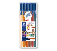 Staedtler Triplus Color 323 SB6CS9. Rotuladores de colores de punta fina multicolor. Estuche con 6 colores My Llama