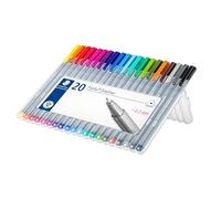 Staedtler Triplus Fineliner 334 SB20T - Rotuladores de colores de 0.3 mm (paquete de 20)