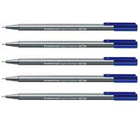 Staedtler Triplus Fineliner Pens blue color 5 Pcs./Pack