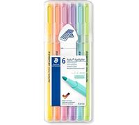 Staedtler triplus highlighter, ergonomic triangular shape, set of 6 pastel colou