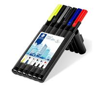 Staedtler Triplus Mobile Office 34 SB6B. Estuche con bolígrafos de punta fina y colores azul y negro.