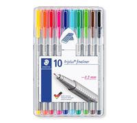 Staedtler Triplus Punto Fino 10 Bolígrafos en El Paquete Escritura Instrumentos