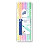 STAEDTLER triplus textsurfer 362 C Subrayadores - pack 6, surtidos | Marcador triangular, punta variable 1-4 mm, se seca en segundos - ergonómico - Art.-Nr. 362 CSB6