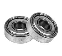 Staeekkzy 10Pcs Cojinete de Bolas Radial Métrico Blindado de Metal Sellado de Goma En Miniatura Modelo: 607Zz 7 X 19 X 6 Mm