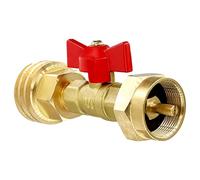 Staeekkzy Adaptador de Tanque de Propano de 1 LB una 20 LB con VáLvula, Convertidor Universal para Cilindro Desechable Desechable de 1 Lb/16,4 Oz