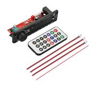 Staeekkzy Amplificador Bluetooth 5.0 de 12 V CC y 50 W, Reproductor MP3, Decodificador, Radio FM, Módulo TF, USB, AUX de 3,5 mm, Receptor Bluetooth para Coche.