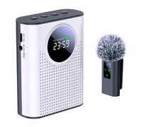 Staeekkzy Amplificador de Voz con Micrófono de Solapa Magnético, Micrófono Personal y Altavoz con Pantalla LED.