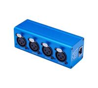 Staeekkzy Controlador de Iluminación Ethernet ArtNet Mini DMX512 con Interfaz 4 Universe 2048 Disco y MA2 Azul