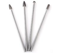 Staeekkzy Juego de 4 Brocas de Carburo de Tungsteno de Eje, Brocas de 6 mm de, Puerto de Corte de 155 mm, Colector de Admisión y Escape Fundido