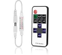 Staeekkzy Mini Wireless Remote Controller For Single Color For 3528 5050 LED Strip Lights, With DC Connector, Works For 5-24V DC LED Ribbon