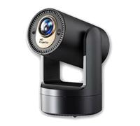 Staeekkzy Proyector Full HD 1080P Compatible con 200ANSI, Android 9.0, Enfoque Automático y Eléctrico, Batería Integrada, Color Negro, Enchufe de la UE.