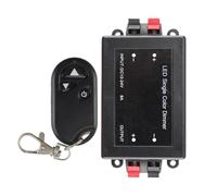 Staeekkzy Regulador de Intensidad de Luz LED de un Solo Color de 8 A, 12 V y 24 V CC, Controlador de Atenuación de Señal PWM de 1 Canal con Control Remoto de 3 Teclas.