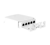 Staeekkzy Repetidor PoE Impermeable para Exteriores IP55 de 4 Puertos, 100 Mbps, Conmutador de Red de 1 A 4, Extensor PoE para Cámaras IP de 100 M