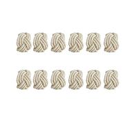 Staeekkzy Servilletero Servilletero Juego de 12 Piezas Juego de Servilletero de Cuerda de AlgodóN-Anillo de Servilleta de Arpillera