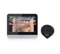 Staeekkzy Timbre con Mirilla Tuya de 3 MP con Pantalla de 4,3 Pulgadas, Cámara Inteligente con WiFi y Detección de Movimiento PIR y Grabación de Vídeo.