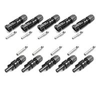 Stäubli 5 Pares de Conectores MC4 Hembra + Macho 4-6 mm² Tipo 4 PV-KBT4/6I 5 Pares 4 mm² - 6 mm²