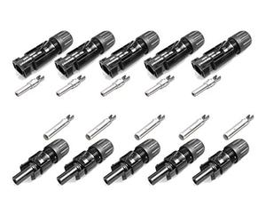 Stäubli 5 Pares de Conectores MC4 Hembra + Macho 4-6 mm² Tipo 4 PV-KBT4/6I 5 Pares 4 mm² - 6 mm²