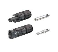 Stäubli 905210 - Enchufe + enchufe MC4 para cables de 4-6 mm2, Negro
