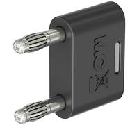 Stäubli KS-4N-19 Conector Negro Diámetro del pin: 4 mm Distancia entre pines: 19 mm 1 unidad