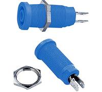 Staeubli XEB-1R - Conector hembra de seguridad para laboratorio, montaje vertical, diámetro de pin: 4 mm, color azul, 1 unidad