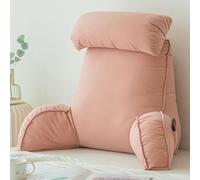 Stafeny Almohada Lectura Cama,Cojín con Respaldo Apoyo Lumbar,con Brazos,Lavable,multifunción,Ideal para Trabajar,Leer o Jugar en la Cama/Sofá/Suelo (Rose)