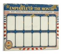 Staff Recognition Poster Office Achievement Display Canvas Art for Workplace Motivation and Home Office Decor(Framed,12x18inch(30x45cm))