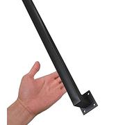 Staffe per Scale in, Nero | di Sicurezza per Scale, Supporto a Parete per Interni ed Esterni, Barre Quadrate, 350 cm