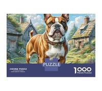 Staffordshire Bull Terrier 1000 Pieza Cartulina Premium Rompecabezas Premium Adorable Pet Antiestrés Juguete De Cumpleaños Rompecabezas para Decoración del Hogar 38x26cm/1000pcs