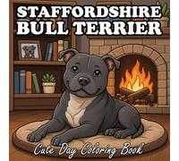 Staffordshire Bull Terrier Coloring Book: 63 Cute & Cozy Staffordshire Bull Terrier Coloring Pages | Indoor, Garden, Beach & Park Adventures | Bold and Easy Designs for Relaxation and Stress Relief