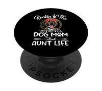 Staffordshire Bull Terrier Rocking The Dog Mamá y Tía Vida PopSockets PopGrip Adhesivo
