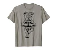 Staffordshire Bull Terrier Yoga Perro Cachorro Funny Dogs Asana Camiseta