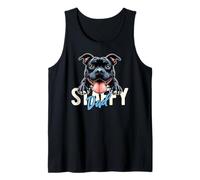 Staffy Dad Staffordshire Bull Terrier Dog Tattoo Funny Camiseta sin Mangas